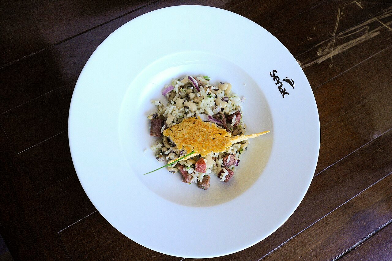Baião de dois, rice cooked with beans