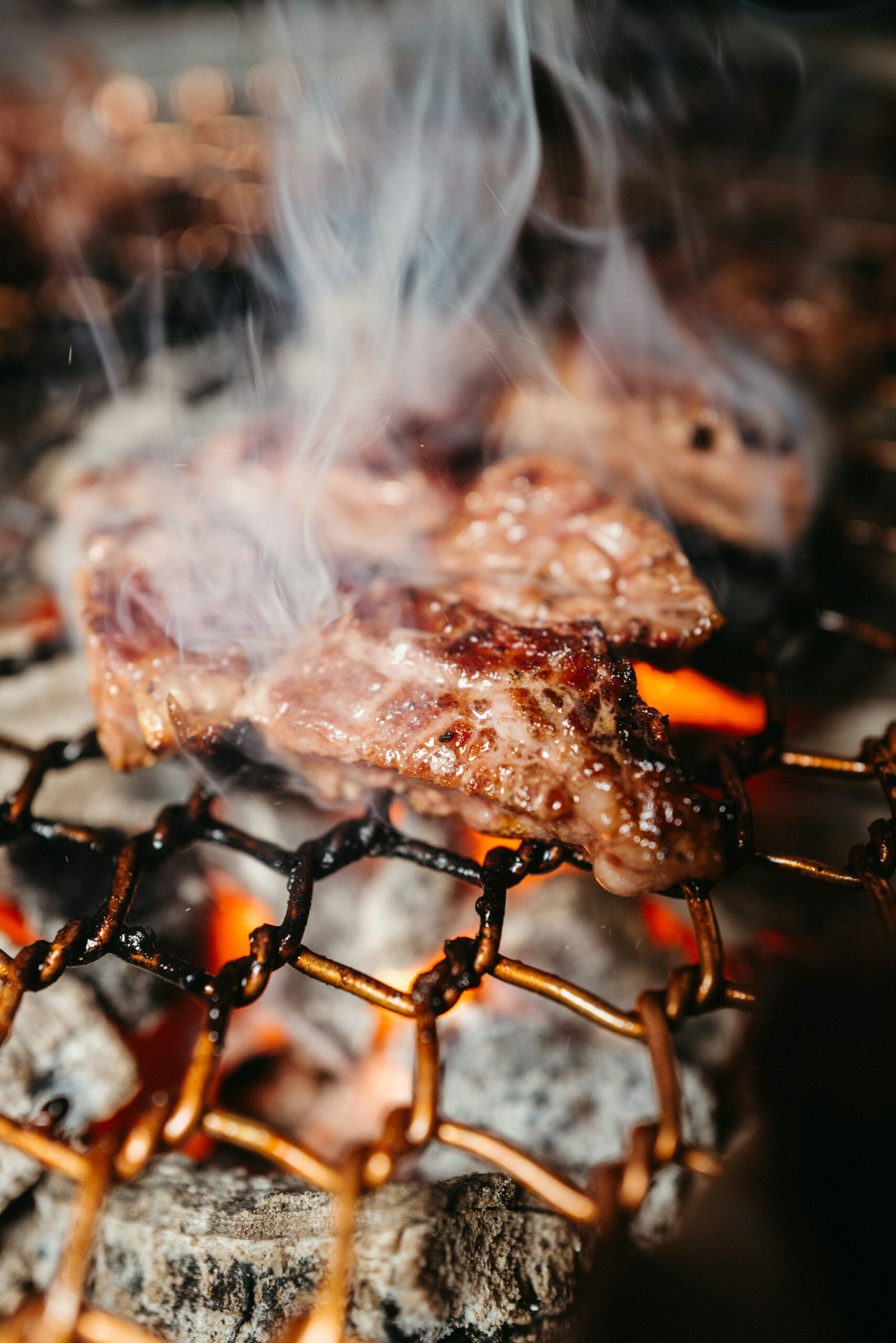 Beef on charcoal