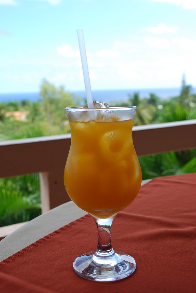Homemade passion fruit juice